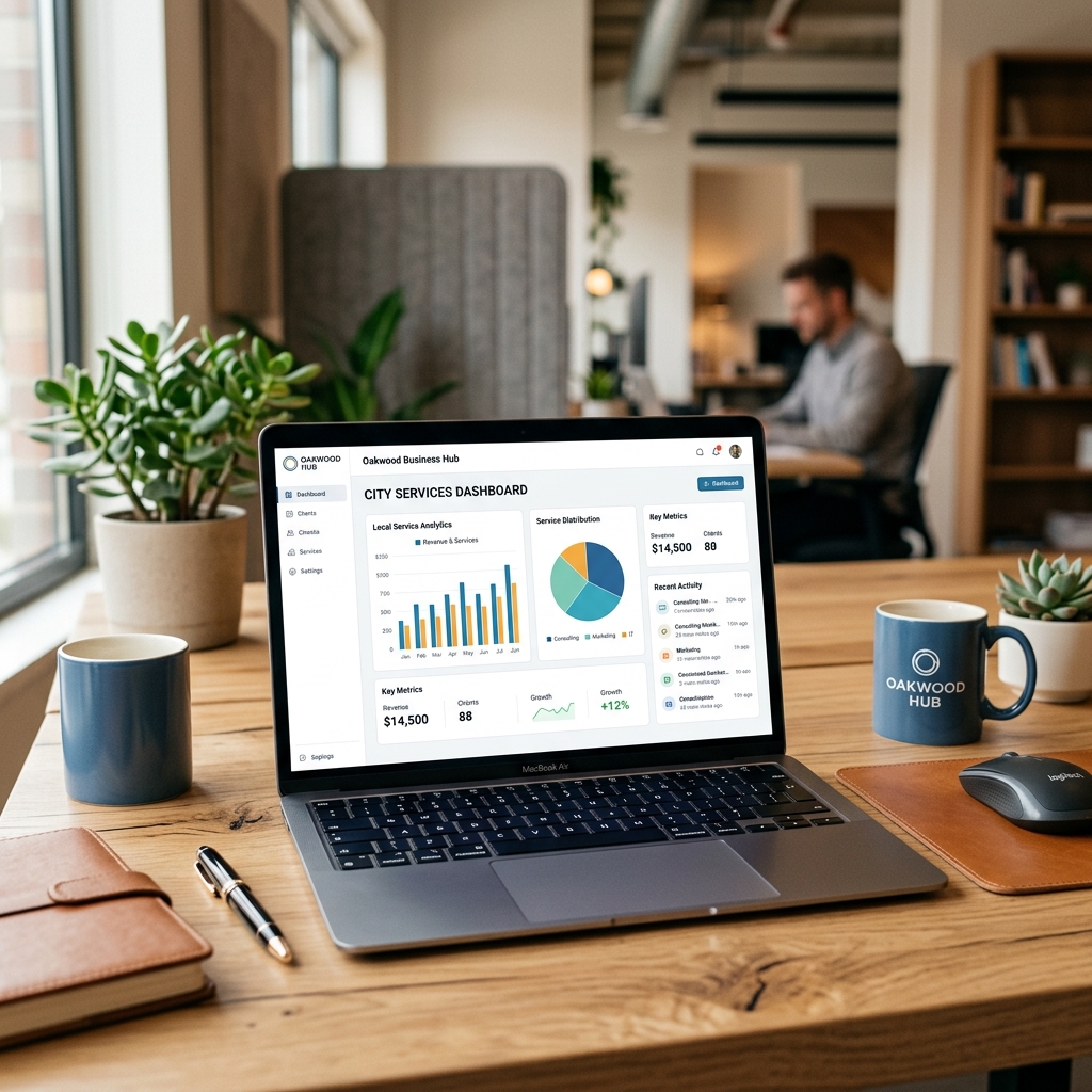 Laptop showing SEO dashboard